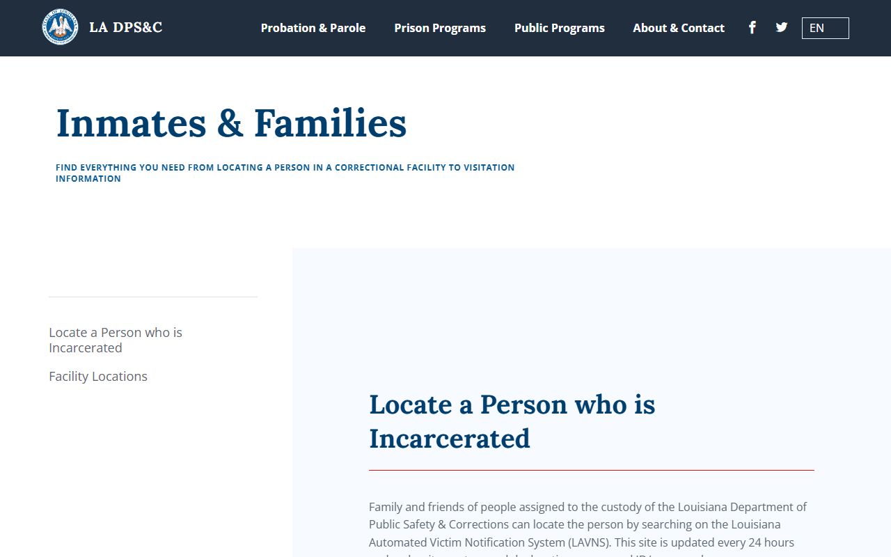 East Feliciana Parish arrest records Louisiana DPSC offender information