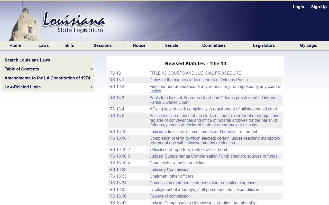 East Feliciana Parish court records Louisiana Title 13 access rules