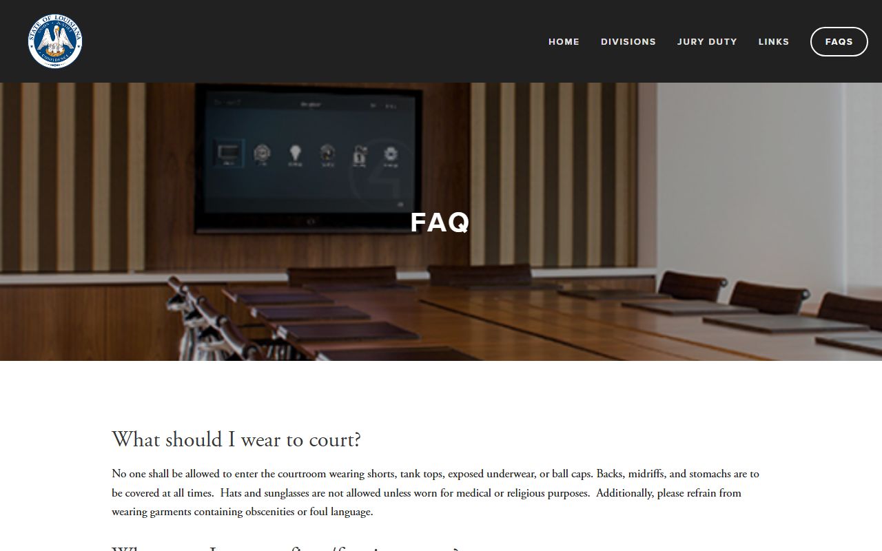 East Feliciana Parish District Court FAQ for records and courthouse rules