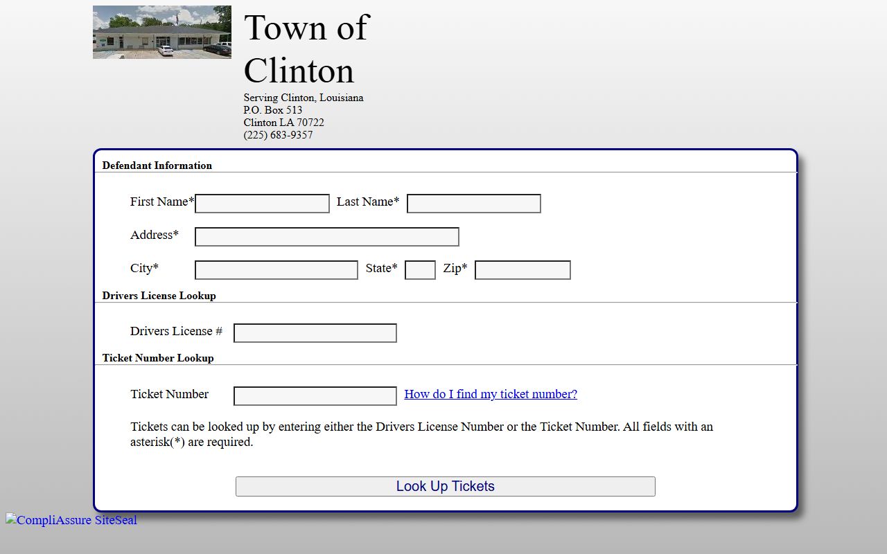 East Feliciana Parish inmate records Clinton QuickCourt ticket portal