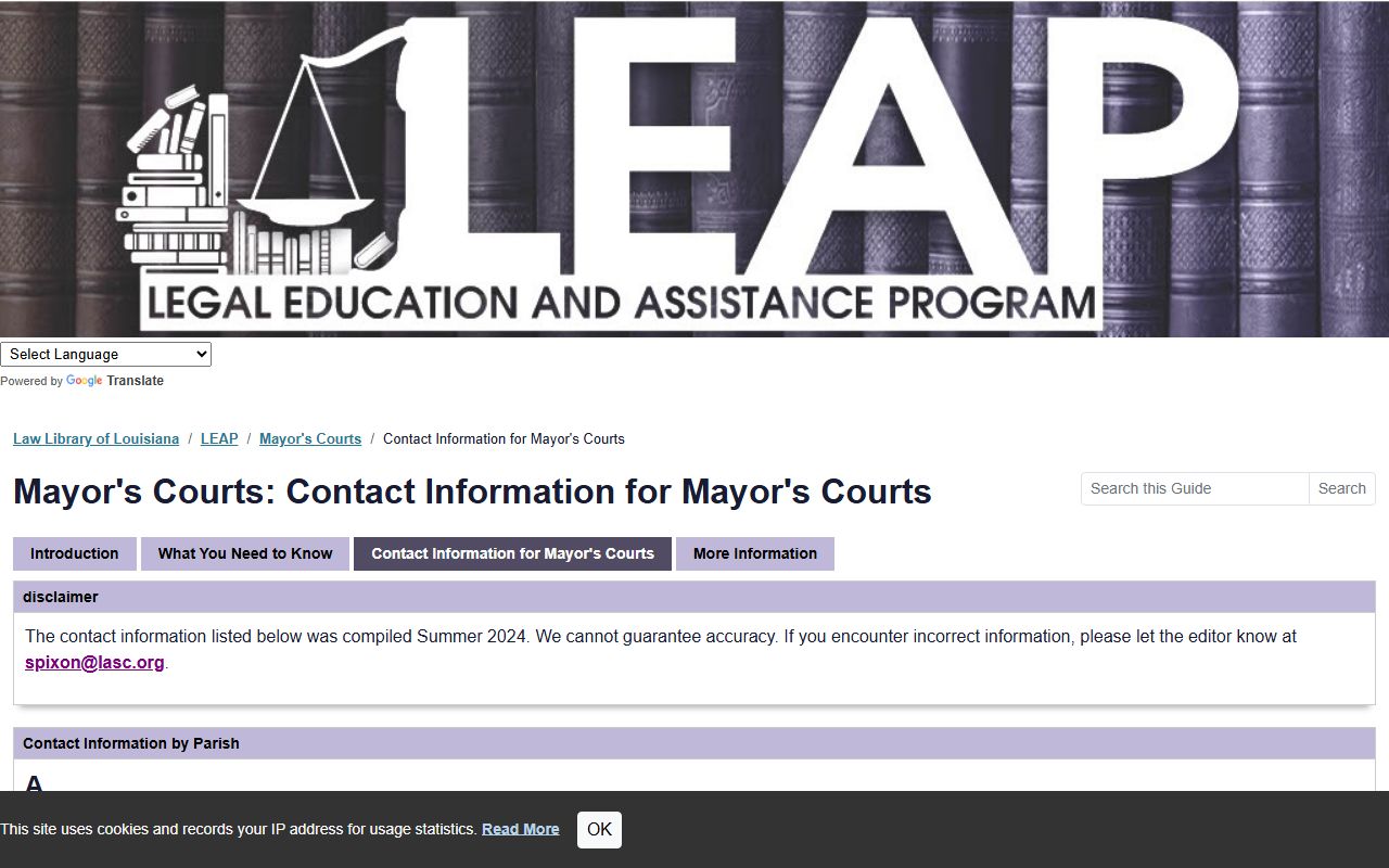 East Feliciana Parish traffic court records and Clinton Mayor's Court reference